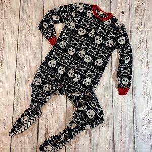 Skull Fairisle Kids Onesie Pajamas